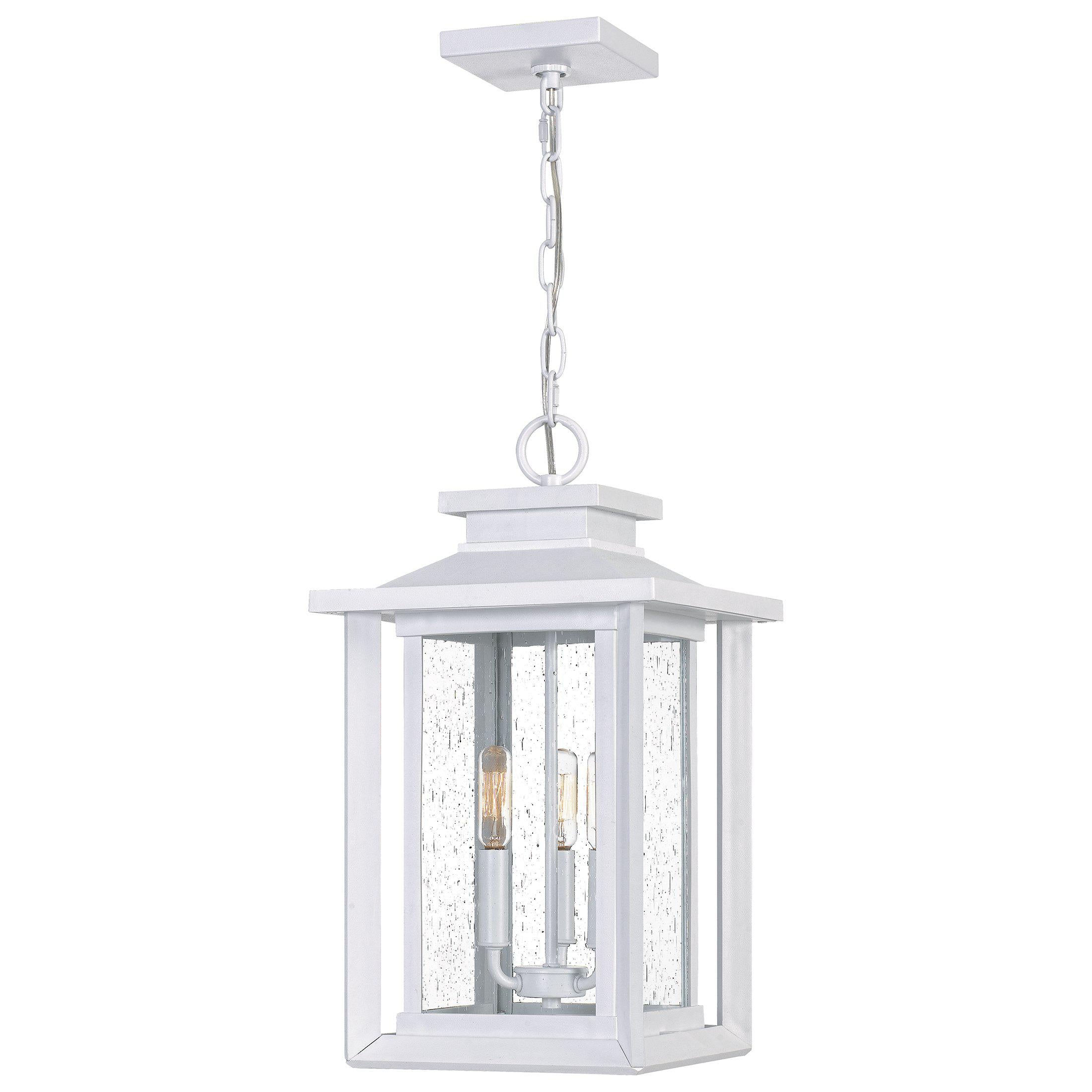 Quoizel  Wakefield Outdoor Lantern, Hanging Outdoor Light Fixture l Hanging Quoizel White Lustre  