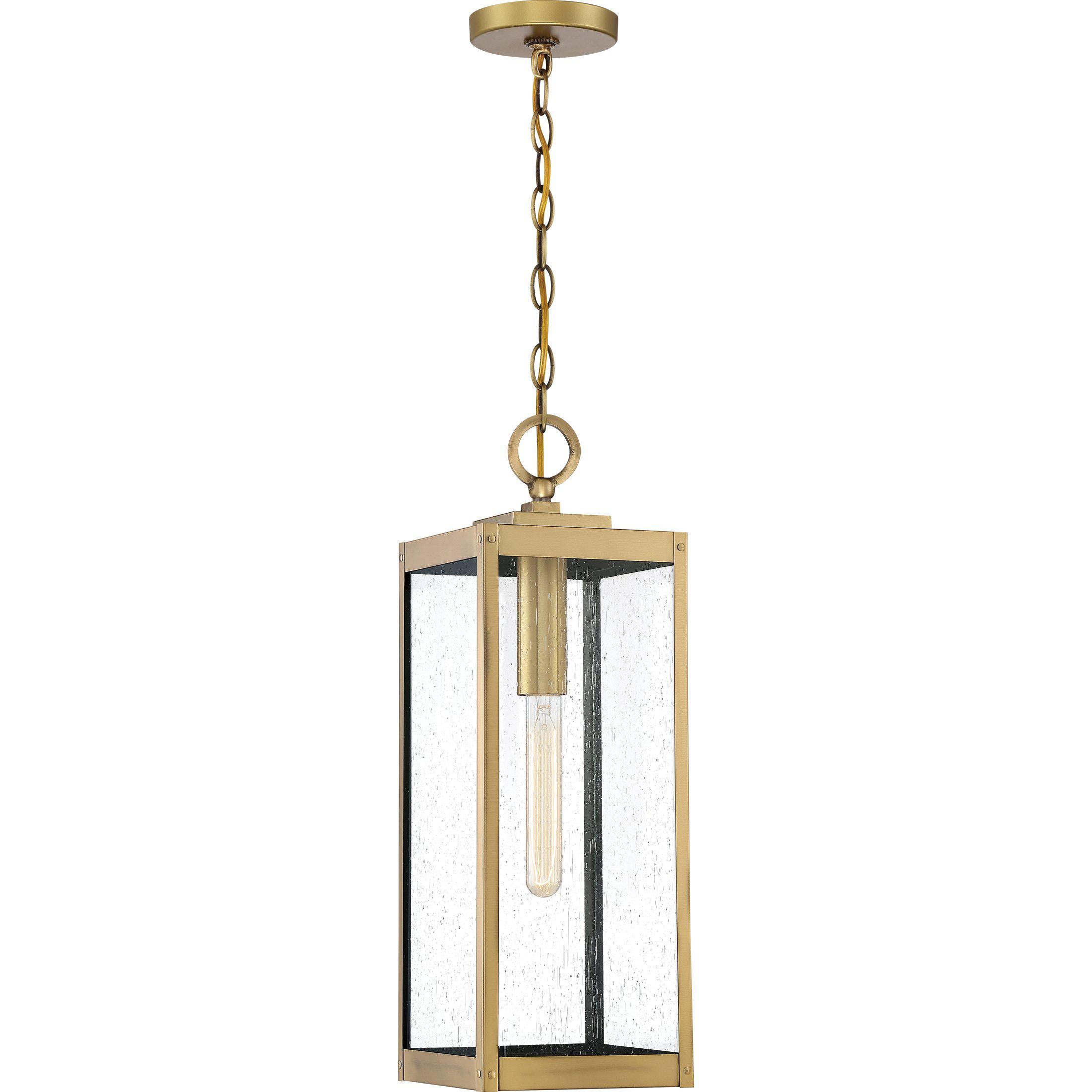Quoizel  Westover Outdoor Lantern, Hanging Outdoor Light Fixture l Hanging Quoizel Antique Brass  
