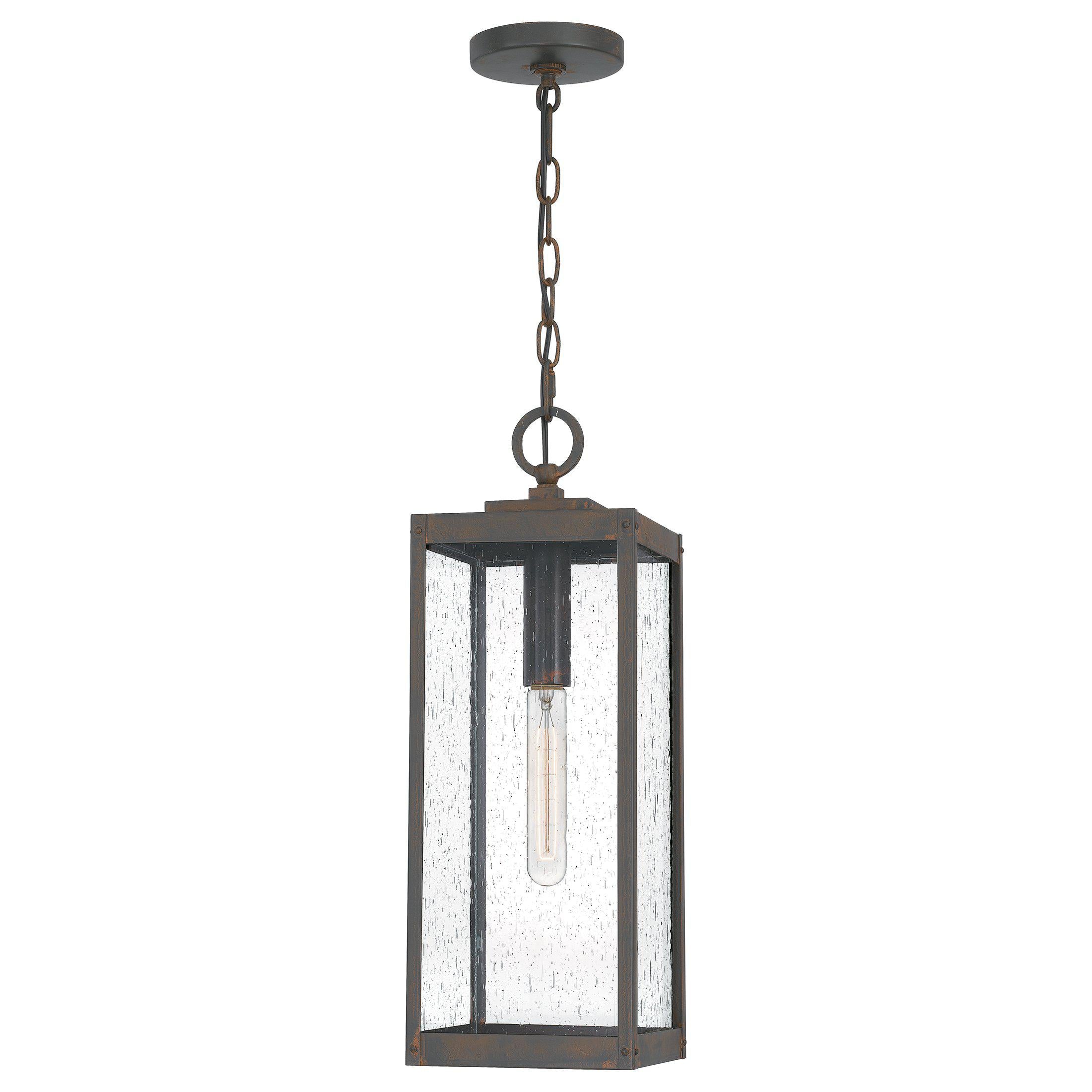 Quoizel  Westover Outdoor Lantern, Hanging Outdoor Light Fixture l Hanging Quoizel Industrial Bronze  