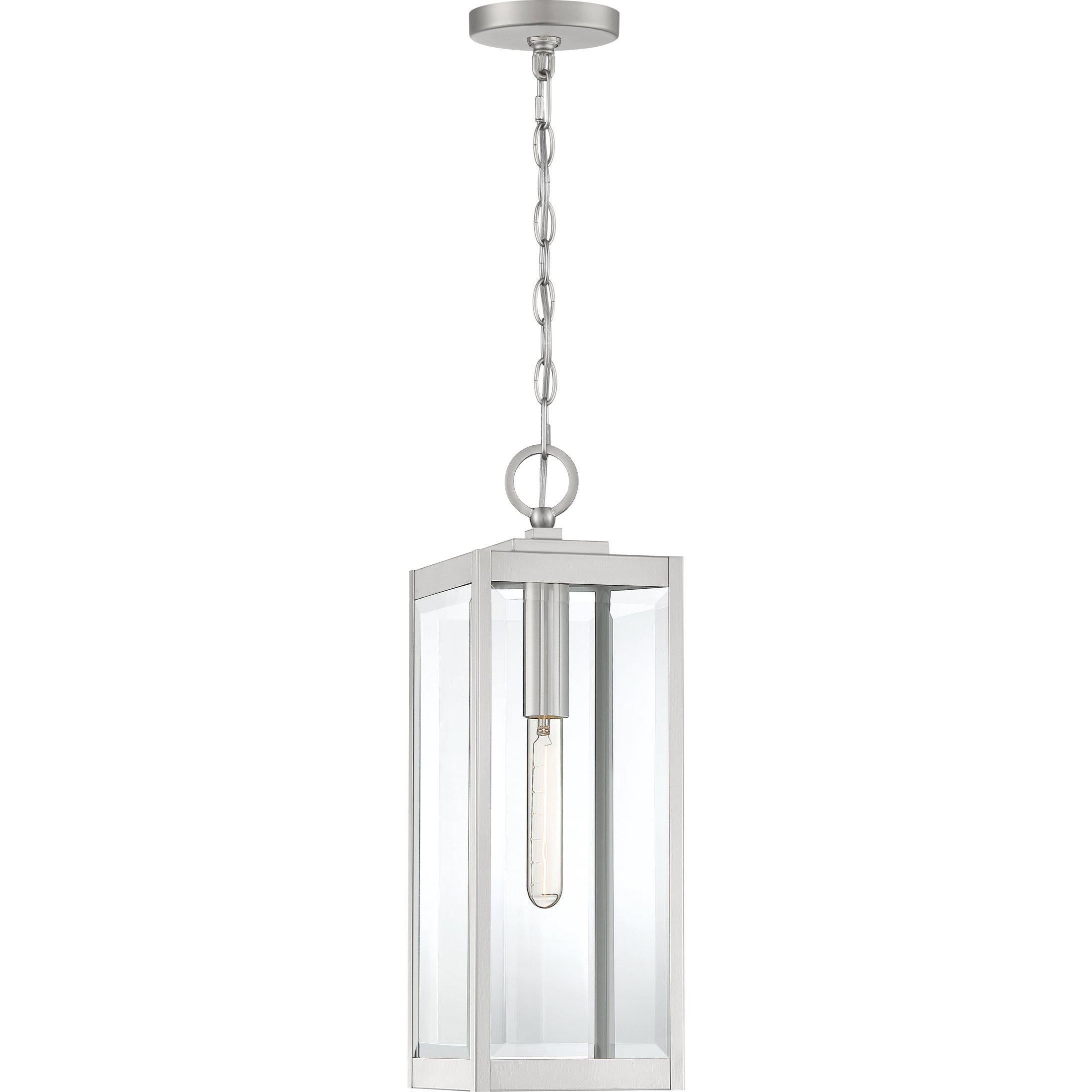 Quoizel  Westover Outdoor Lantern, Hanging Outdoor Light Fixture l Hanging Quoizel Stainless Steel  