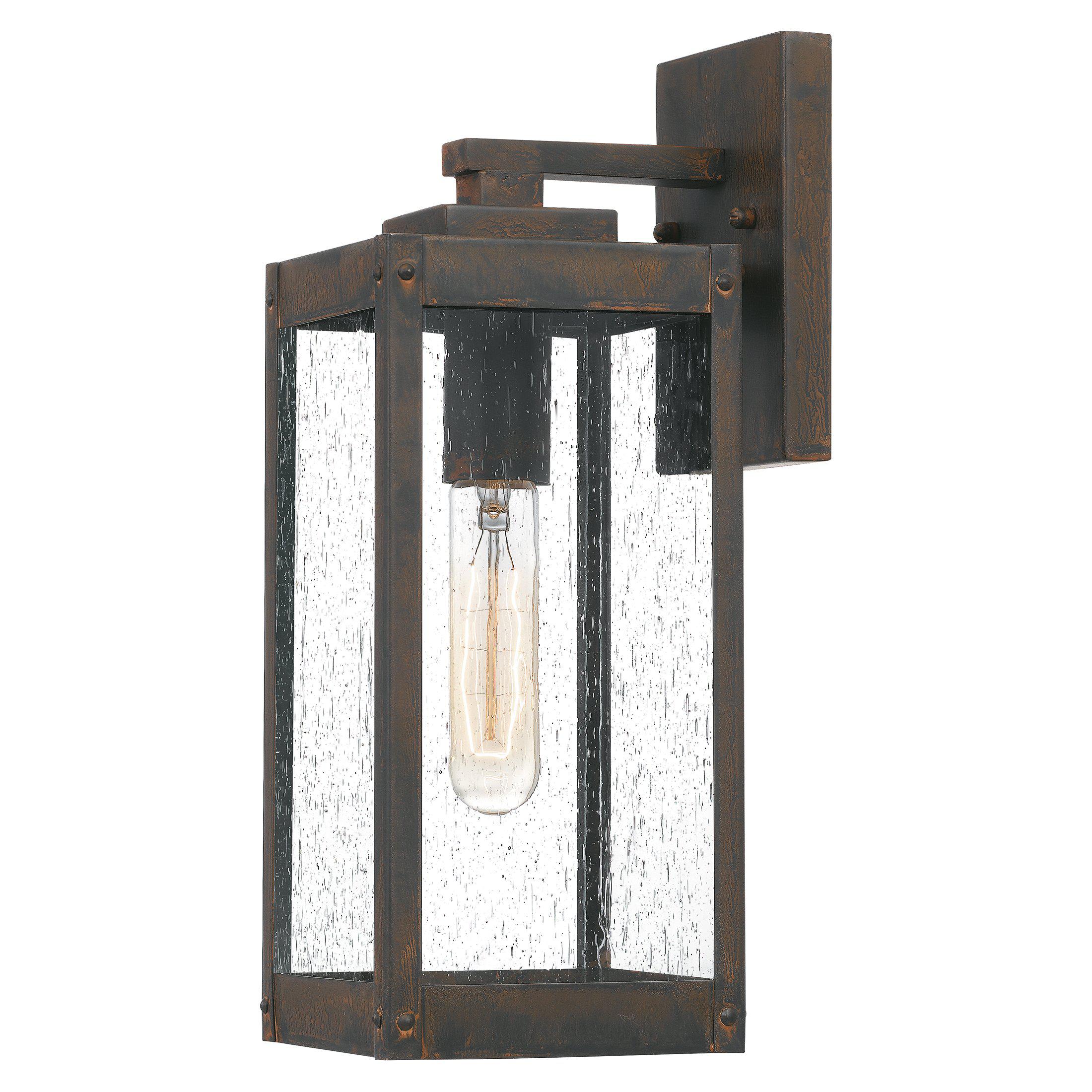 Quoizel  Westover Outdoor Lantern, Small WVR8405 Outdoor l Wall Quoizel Industrial Bronze  