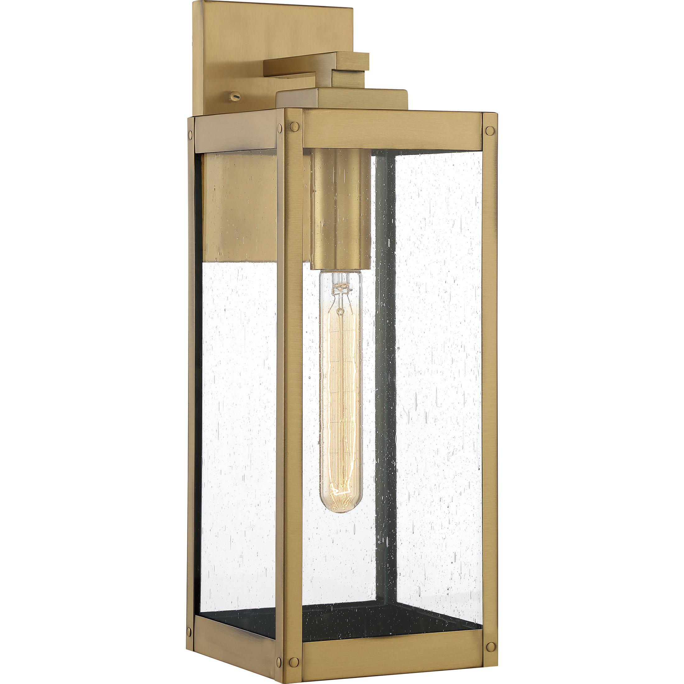 Quoizel  Westover Outdoor Lantern, Medium WVR8406 Outdoor Light Fixture Quoizel Antique Brass  