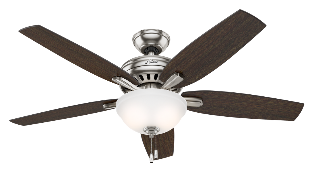 Hunter 52 inch Newsome Ceiling Fan with LED Light Kit and Pull Chain Indoor Ceiling Fans Hunter