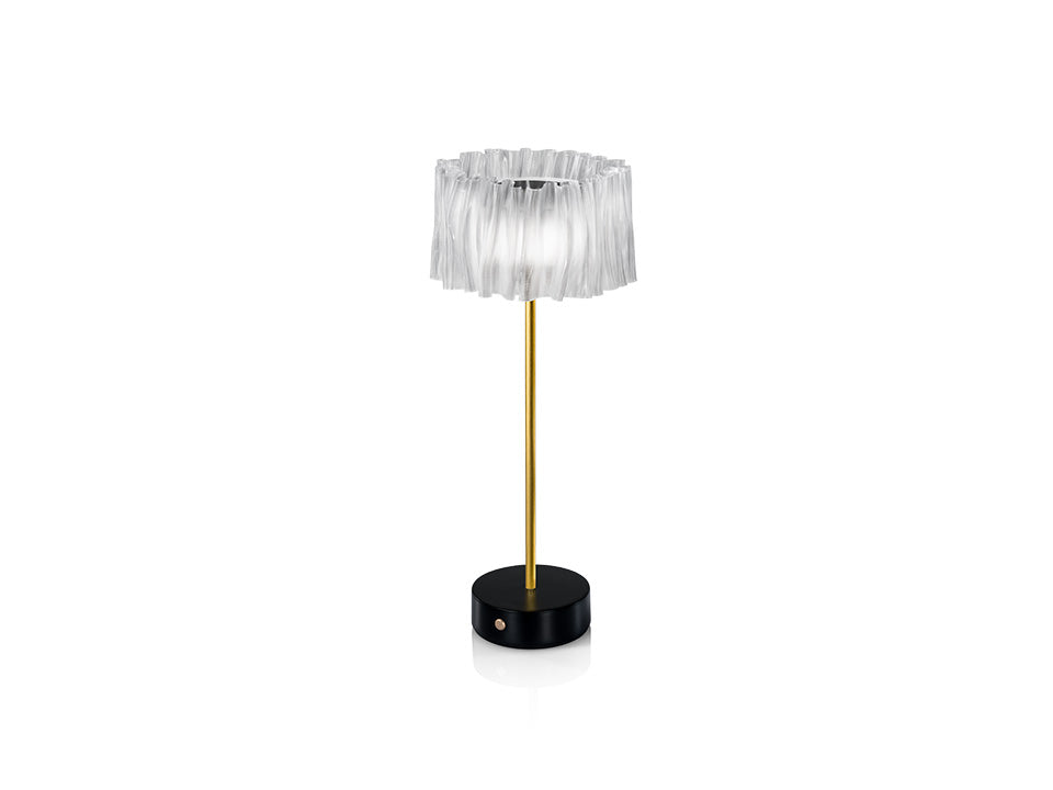 SLAMP ACCORDÉON BATTERY TABLE Lamp Slamp PRISMA WITH BLACK BASE  