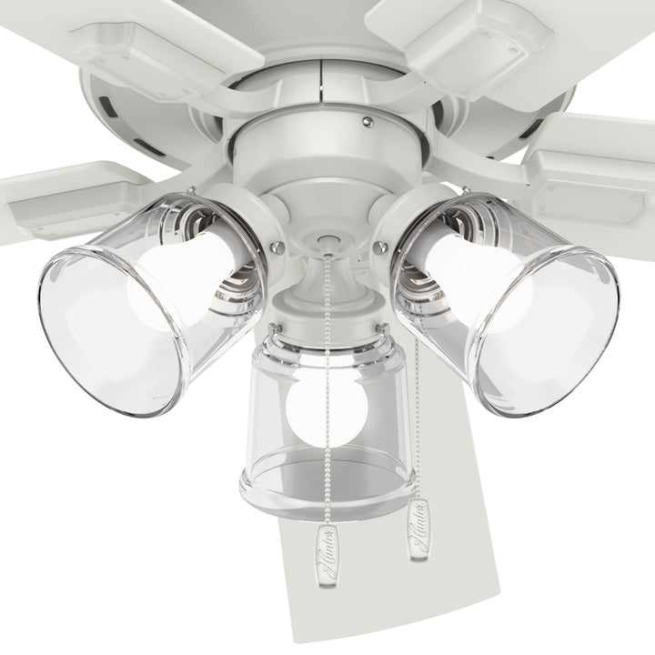 Hunter 60 inch Crestfield Ceiling Fan with LED Light Kit and Pull Chain Bowls Hunter