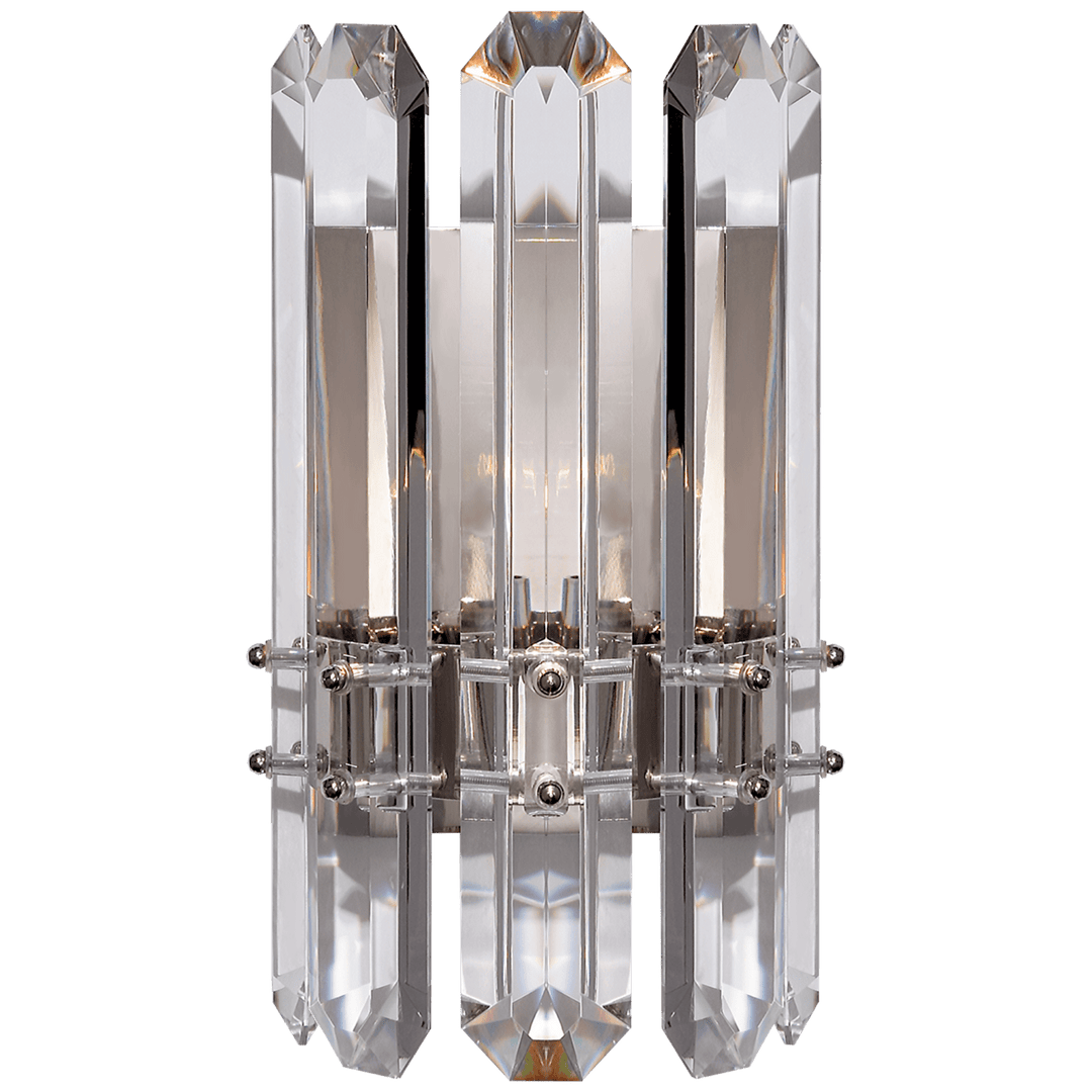 Visual Comfort Bonnington Wall Sconce Wall Sconces Visual Comfort & Co. Polished Nickel Crystal 