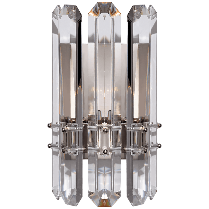 Visual Comfort Bonnington Wall Sconce Wall Sconces Visual Comfort & Co. Polished Nickel Crystal 