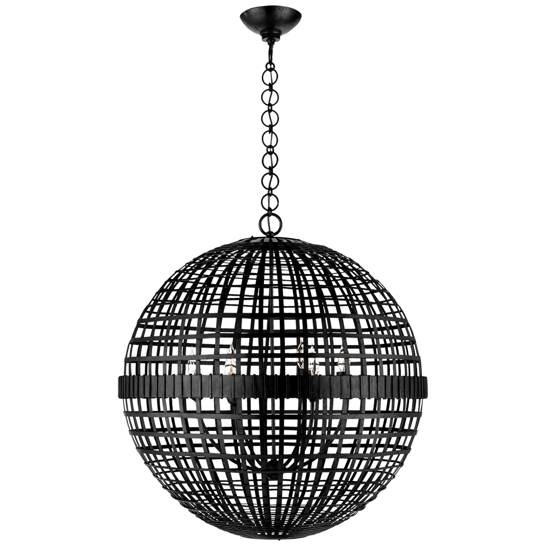 Visual Comfort Mill Large Globe Lantern Lantern Visual Comfort Aged Iron No Option 
