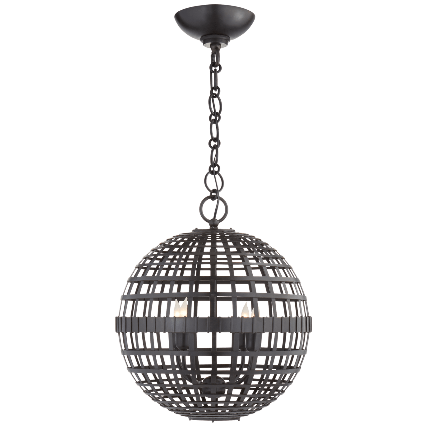 Visual Comfort Mill Small Globe Lantern Lantern Visual Comfort Aged Iron No Option 