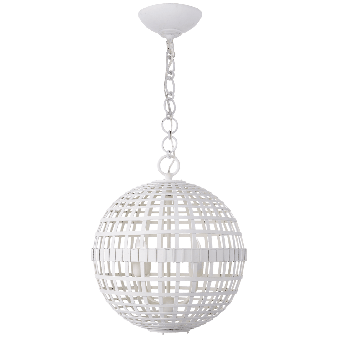 Visual Comfort Mill Small Globe Lantern Pendants Visual Comfort & Co. Plaster White No Option 