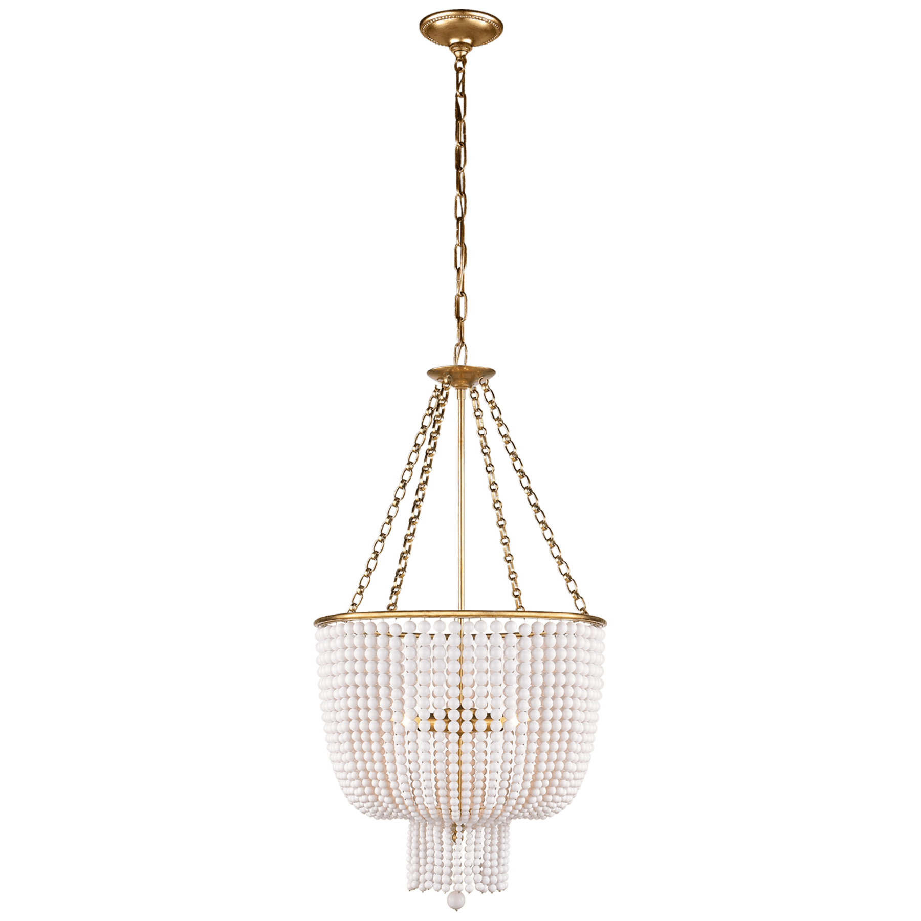 Visual Comfort Jacqueline Chandelier Chandeliers Visual Comfort Hand-Rubbed Antique Brass White Acrylic 