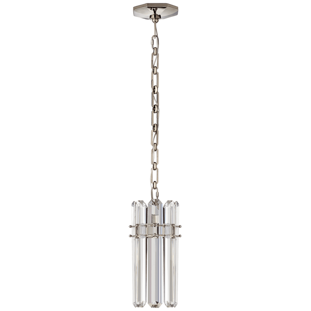 Visual Comfort Bonnington Small Pendant Pendants Visual Comfort & Co. Polished Nickel Crystal 