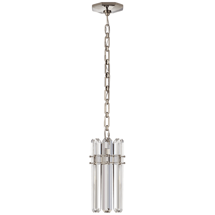 Visual Comfort Bonnington Small Pendant Pendants Visual Comfort & Co. Polished Nickel Crystal 