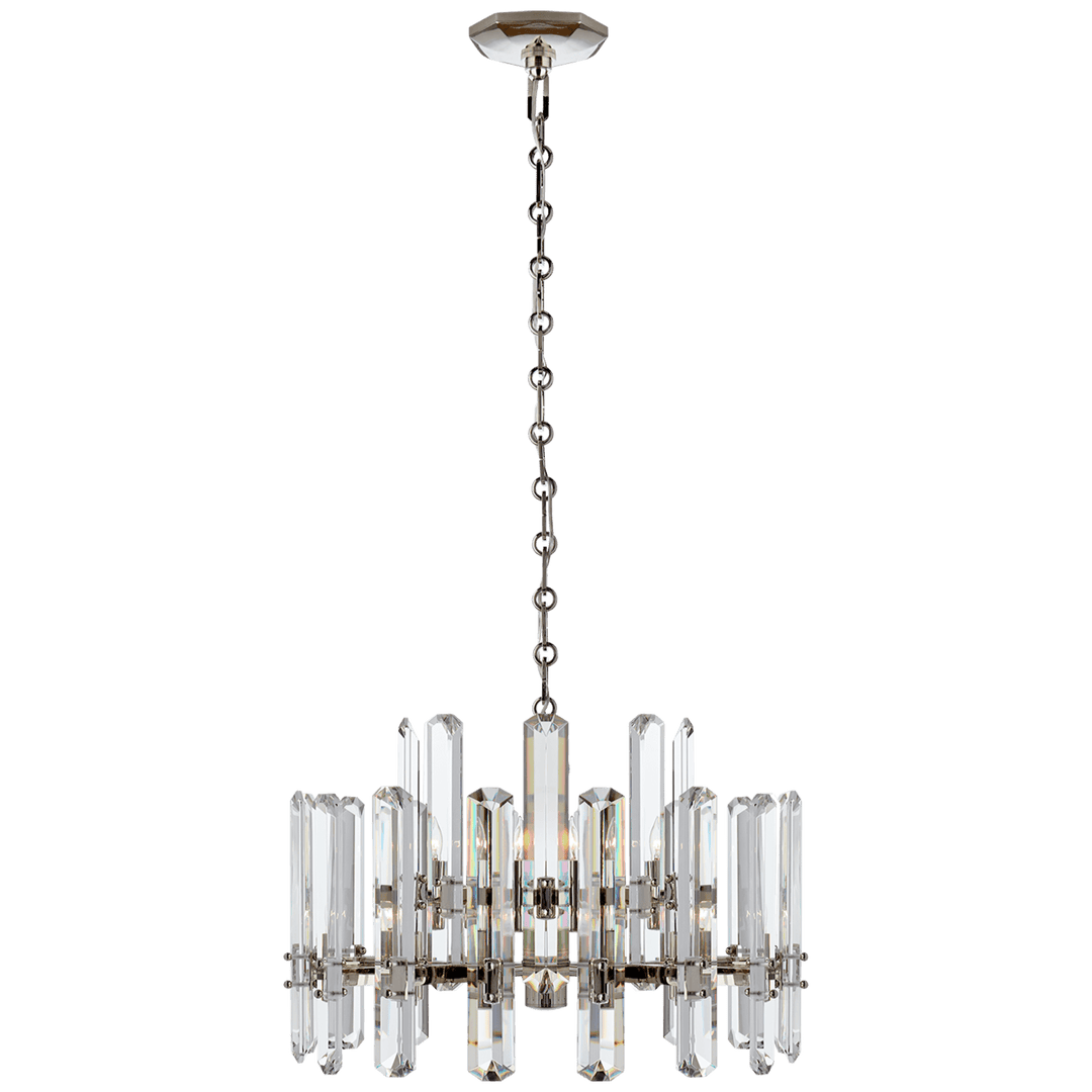 Visual Comfort Bonnington Chandelier Chandeliers Visual Comfort & Co. Polished Nickel Crystal 