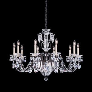 Schonbek Bagatelle 13 Light Chandelier in Heirloom Bronze with Clear Crystal