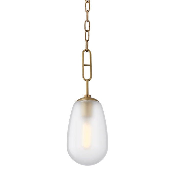 Bruckner - 1 LIGHT SMALL PENDANT Pendants Hudson Valley Lighting Aged Brass  