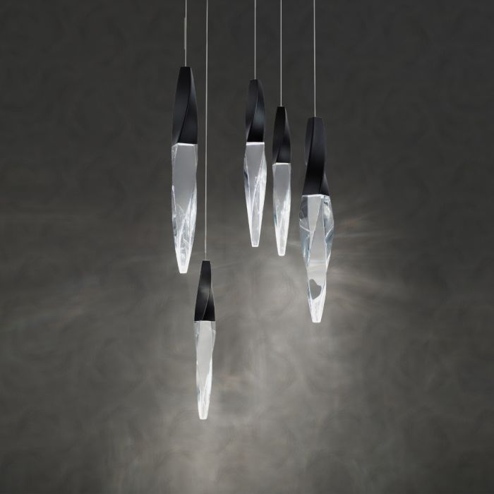 Schonbek Beyond Kindjal Chandelier Pendants Schonbek Beyond Black 3-Light 