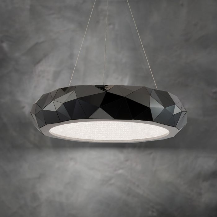 Schonbek Beyond Mosaic Pendant Pendants Schonbek Beyond Black Stainless Steel  