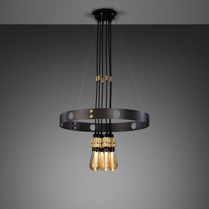 Buster + Punch Hero Light NHE Chandeliers Buster + Punch Graphite / Brass 30"