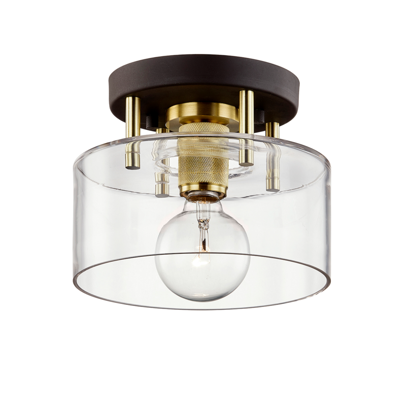 Troy BERGAMOT STATION 1LT SEMI-FLUSH C7540 Ceiling Semi Flush Mounts Troy Lighting Bronze  