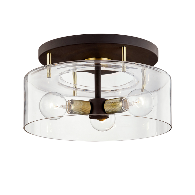 Troy BERGAMOT STATION 3LT SEMI-FLUSH C7542 Ceiling Semi Flush Mounts Troy Lighting Bronze  