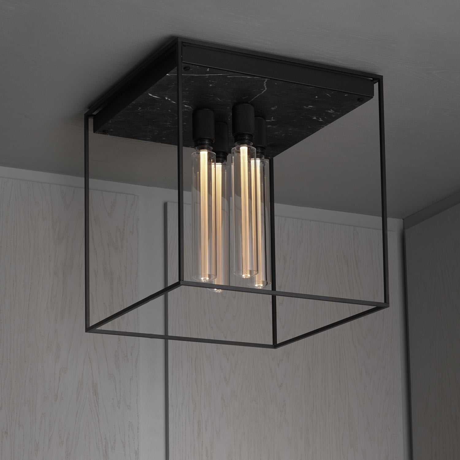 Buster + Punch Caged Ceiling 4.0 Flush Mount Ceiling Light Buster + Punch Black Marble  