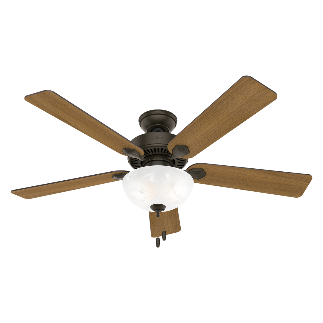 Hunter 52 inch Swanson Ceiling Fan with LED Light Kit and Pull Chain Indoor Ceiling Fans Hunter