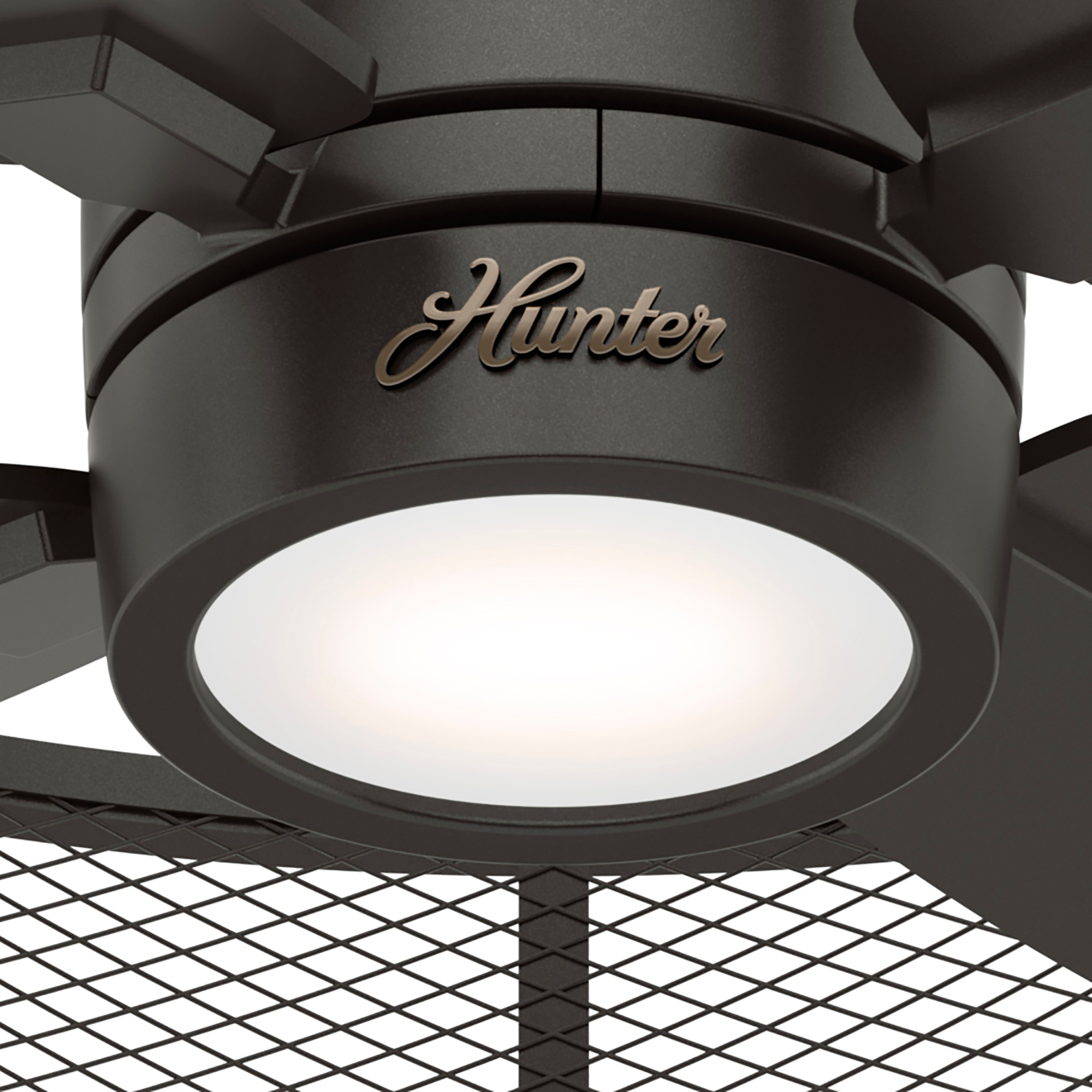 Hunter 21 inch Ceiling Fan with LED Light Kit and Wall Control Ceiling Fan Hunter Noble Bronze Noble Bronze / Latte Oak Painted Cased White
