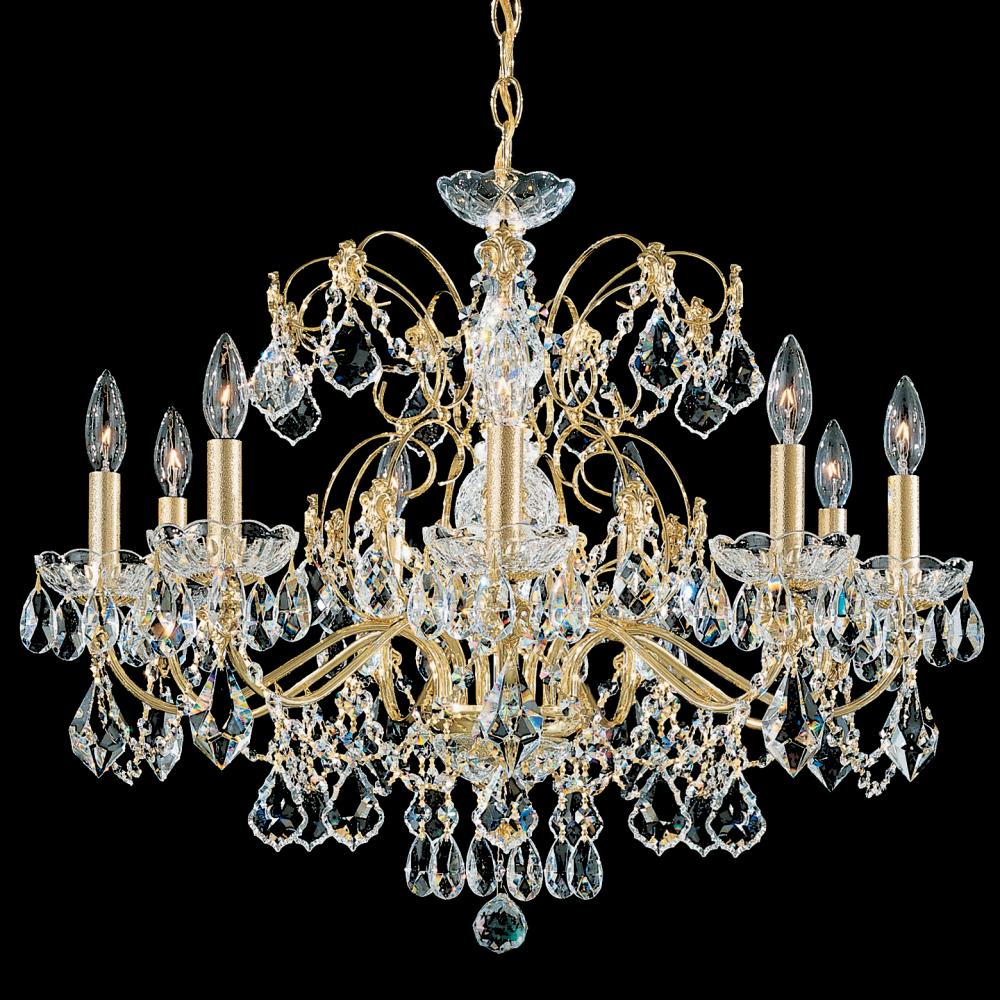 Schonbek Century 9 Light Chandelier with Clear Heritage Crystal 1709