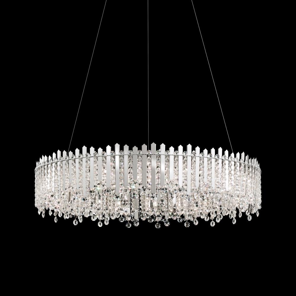 Schonbek Chatter 18 Light Pendant with Clear Spectra Crystals MX8349 Pendant Schonbek 1870 Stainless Steel  