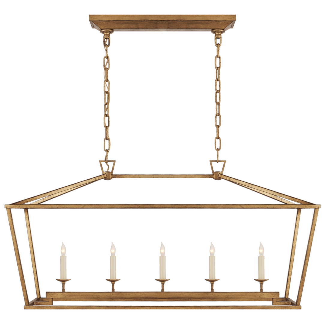 Visual Comfort Darlana Medium Linear Lantern Pendants Visual Comfort & Co. Gilded Iron No Option 