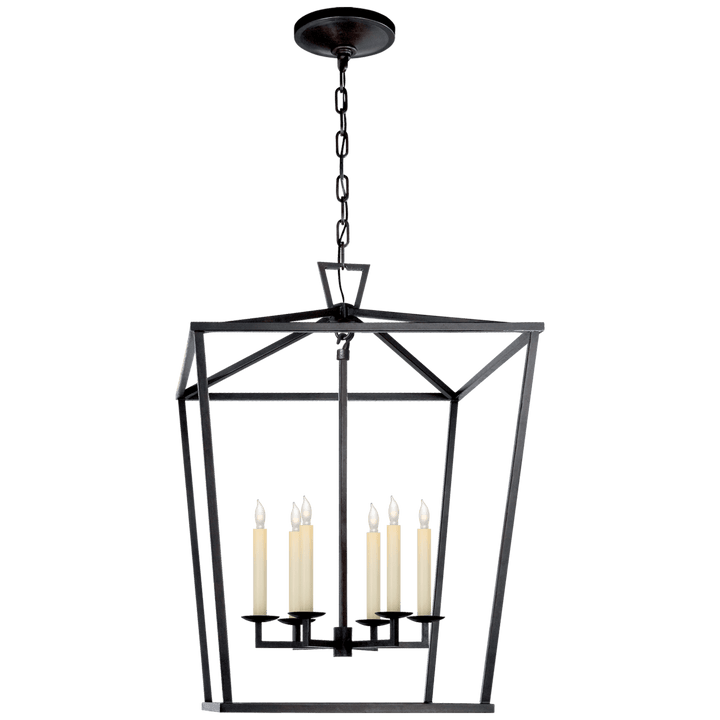 Visual Comfort Darlana Large Lantern Pendants Visual Comfort & Co. Aged Iron No Option 