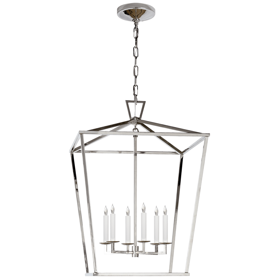 Visual Comfort Darlana Large Lantern Pendants Visual Comfort & Co. Polished Nickel No Option 