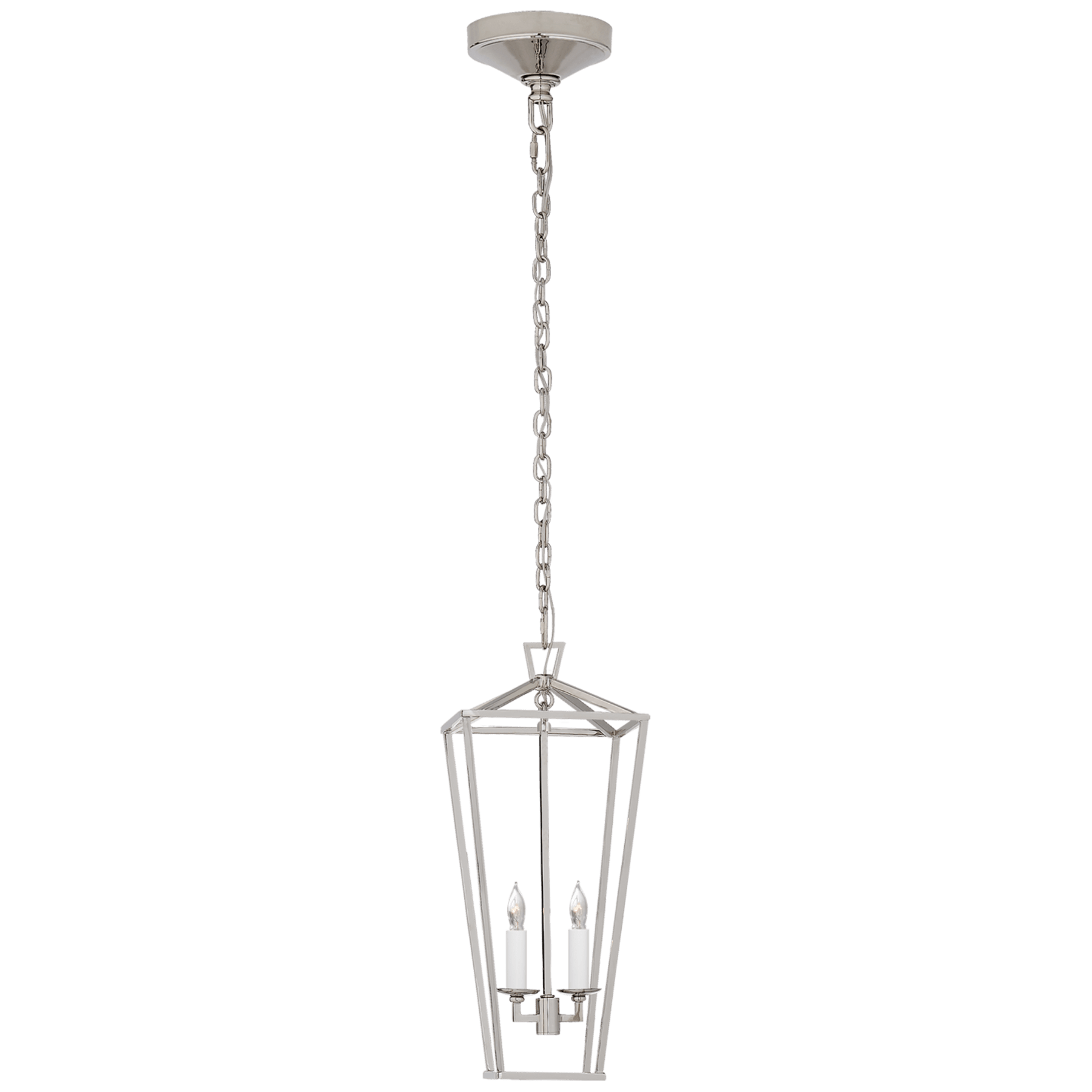 Visual Comfort Darlana Medium Tall Lantern Lantern Visual Comfort Polished Nickel No Option 