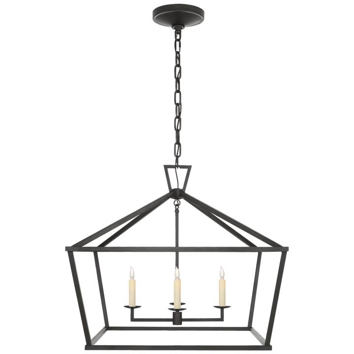 Visual Comfort Darlana Medium Wide Lantern Pendants Visual Comfort & Co. Aged Iron No Option 