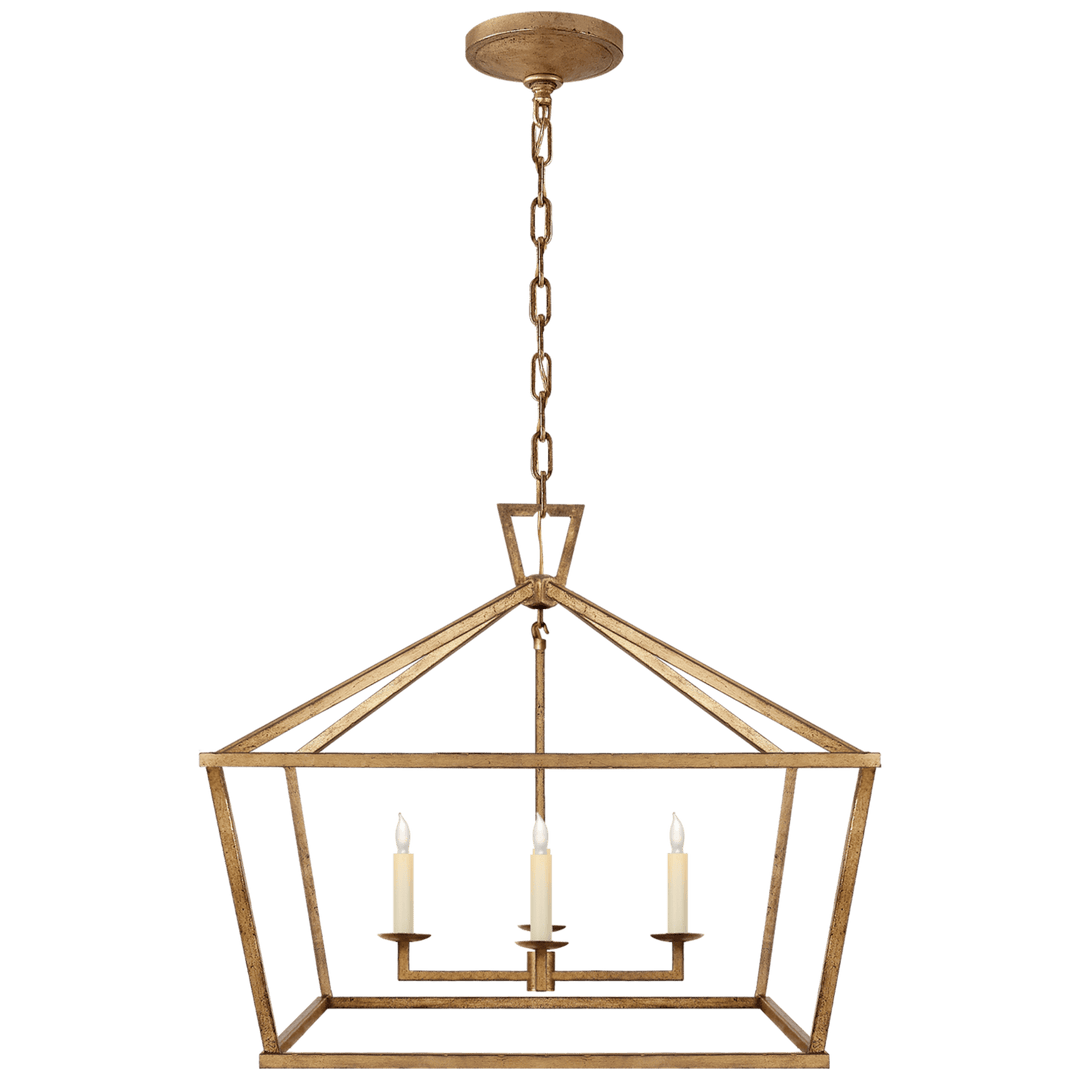 Visual Comfort Darlana Medium Wide Lantern Pendants Visual Comfort & Co. Gilded Iron No Option 