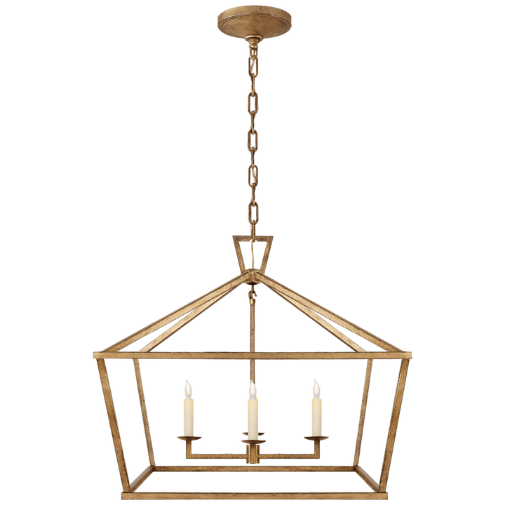 Visual Comfort Darlana Medium Wide Lantern Pendants Visual Comfort & Co. Gilded Iron No Option 