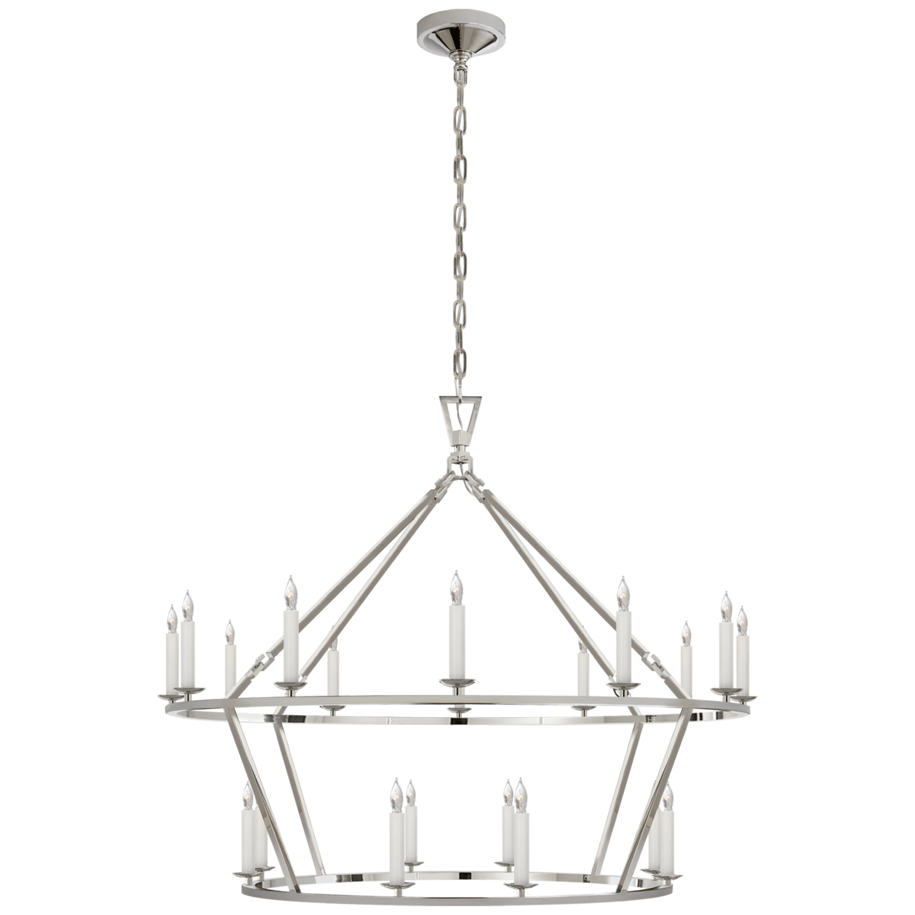 Visual Comfort Darlana Large Two-Tiered Ring Chandelier