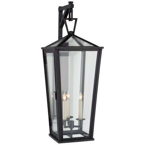 Visual Comfort Darlana Large Tall Bracketed Wall Lantern Outdoor l Wall Visual Comfort Bronze Clear Glass 