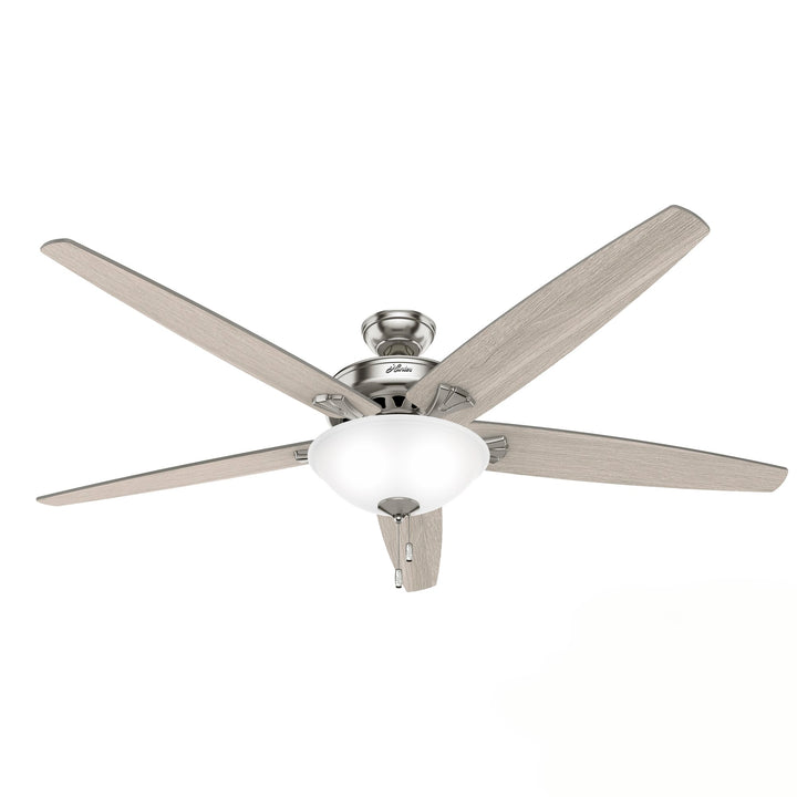 Hunter 70 inch Stockbridge Ceiling Fan with LED Light Kit and Pull Chain Indoor Ceiling Fans Hunter