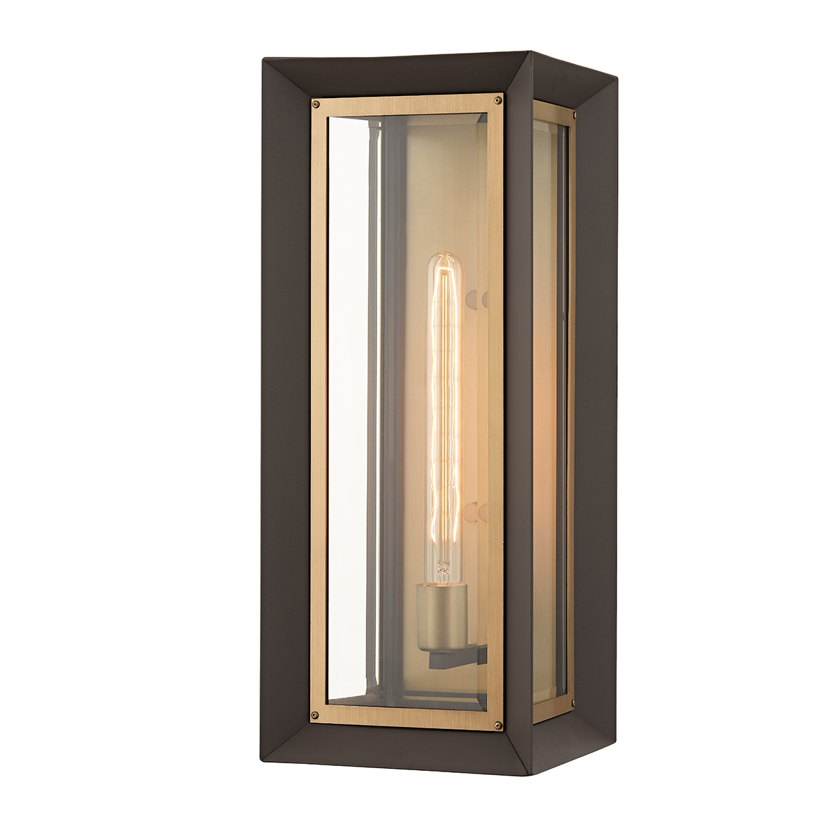 Troy LOWRY 1 LIGHT LARGE EXTERIOR WALL SCONCE B4053 Outdoor l Wall Troy Lighting TEXTURED BRONZE/PATINA BRASS  
