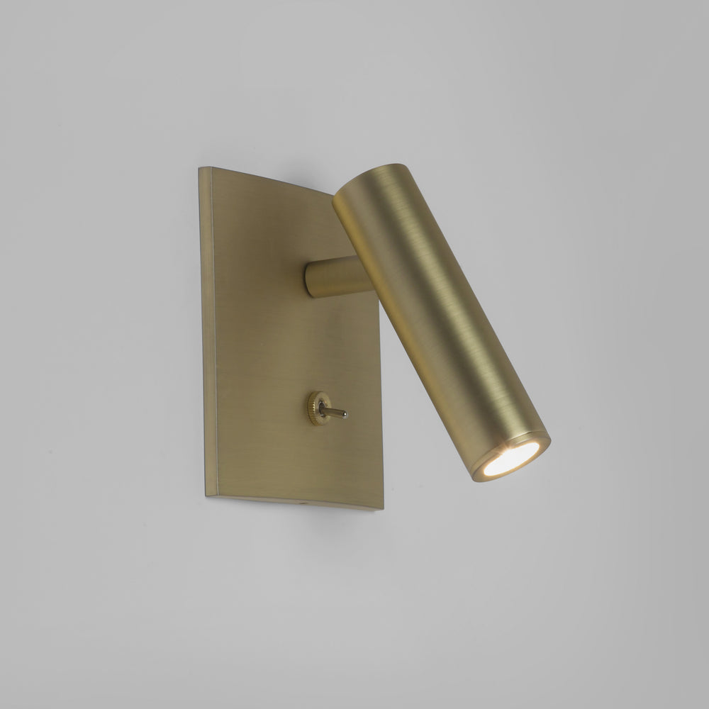 Astro Lighting Enna Square Switched Wall Sconces Astro Lighting 5.12x4.33x4.33 Matt Gold Yes (Integral), High Power LED