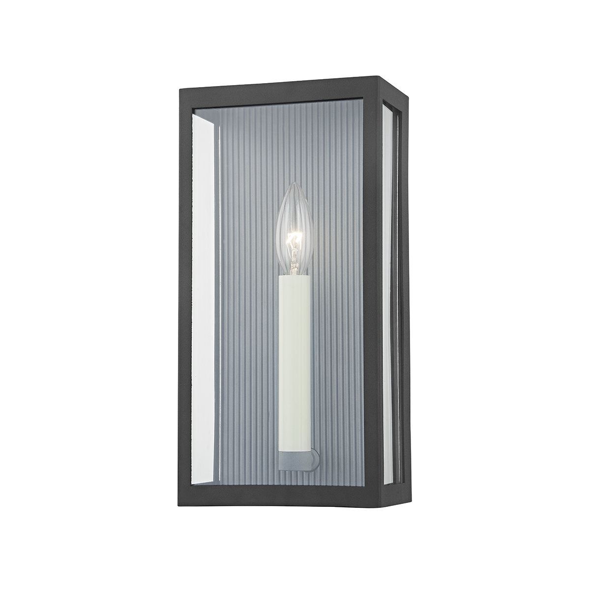 Troy VAIL 1 LIGHT EXTERIOR WALL SCONCE B1031 Outdoor l Wall Troy Lighting TEXTURE BLACK/WEATHERED ZINC  