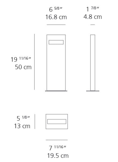 Artemide Nuda 50 Unilateral Floor White Outdooor Lamps Artemide   