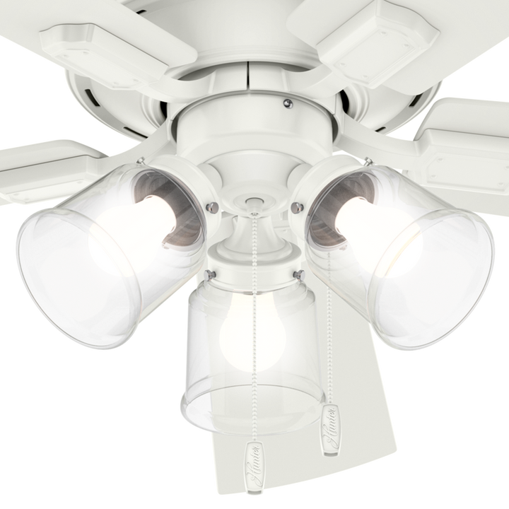 Hunter 52 inch Crestfield Ceiling Fan with LED Light Kit and Pull Chain Indoor Ceiling Fans Hunter   