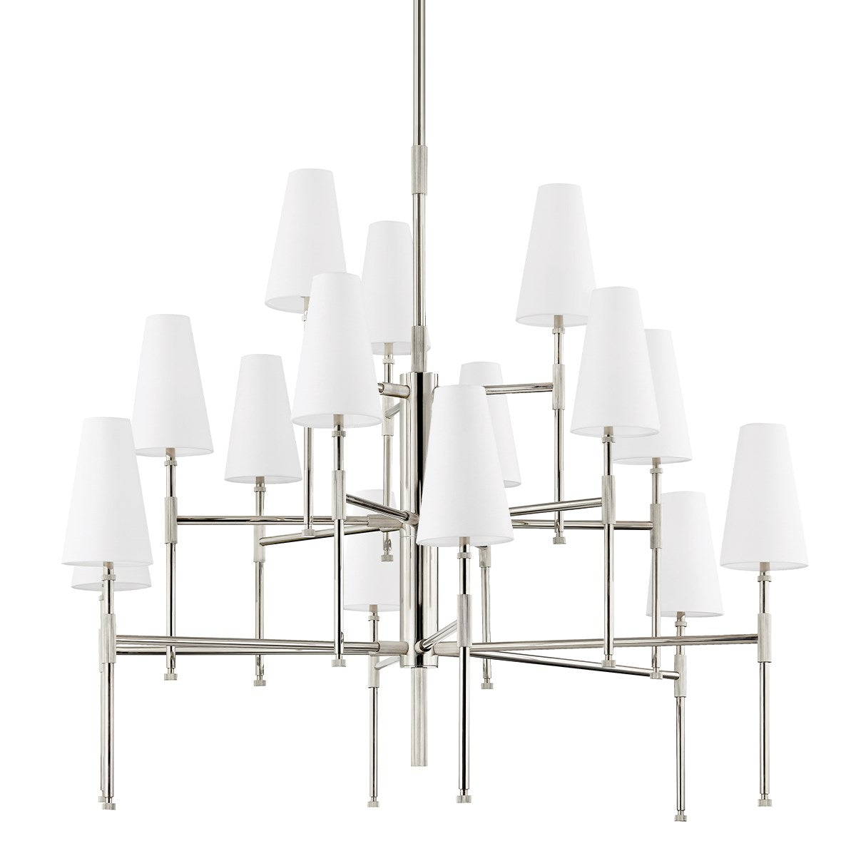 BOWERY - 15 LIGHT CHANDELIER Chandeliers Hudson Valley Lighting Polished Nickel  
