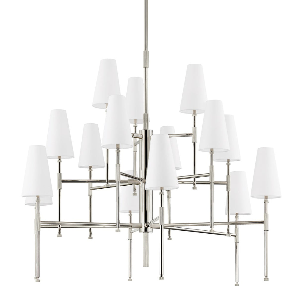 BOWERY - 15 LIGHT CHANDELIER Chandeliers Hudson Valley Lighting Polished Nickel  