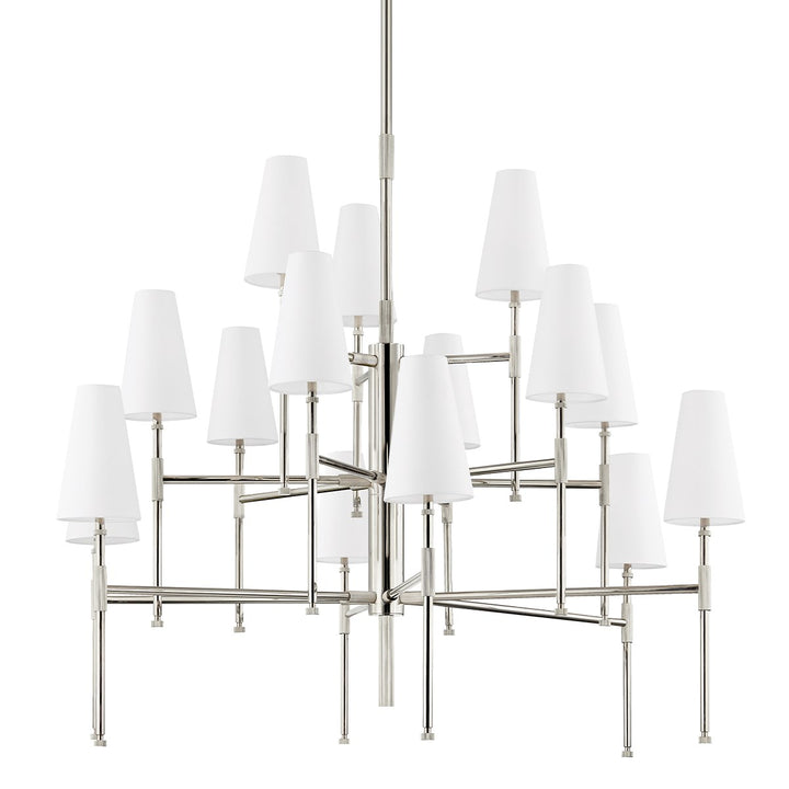 BOWERY - 15 LIGHT CHANDELIER Chandeliers Hudson Valley Lighting Polished Nickel  