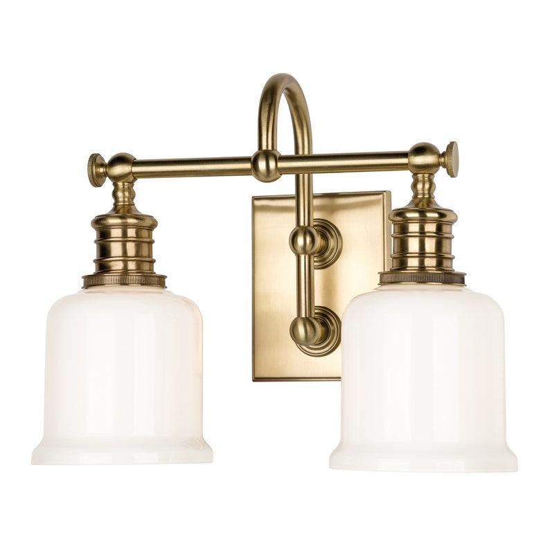 Keswick - 2 LIGHT BATH BRACKET Vanity Lights Hudson Valley Lighting Aged Brass  