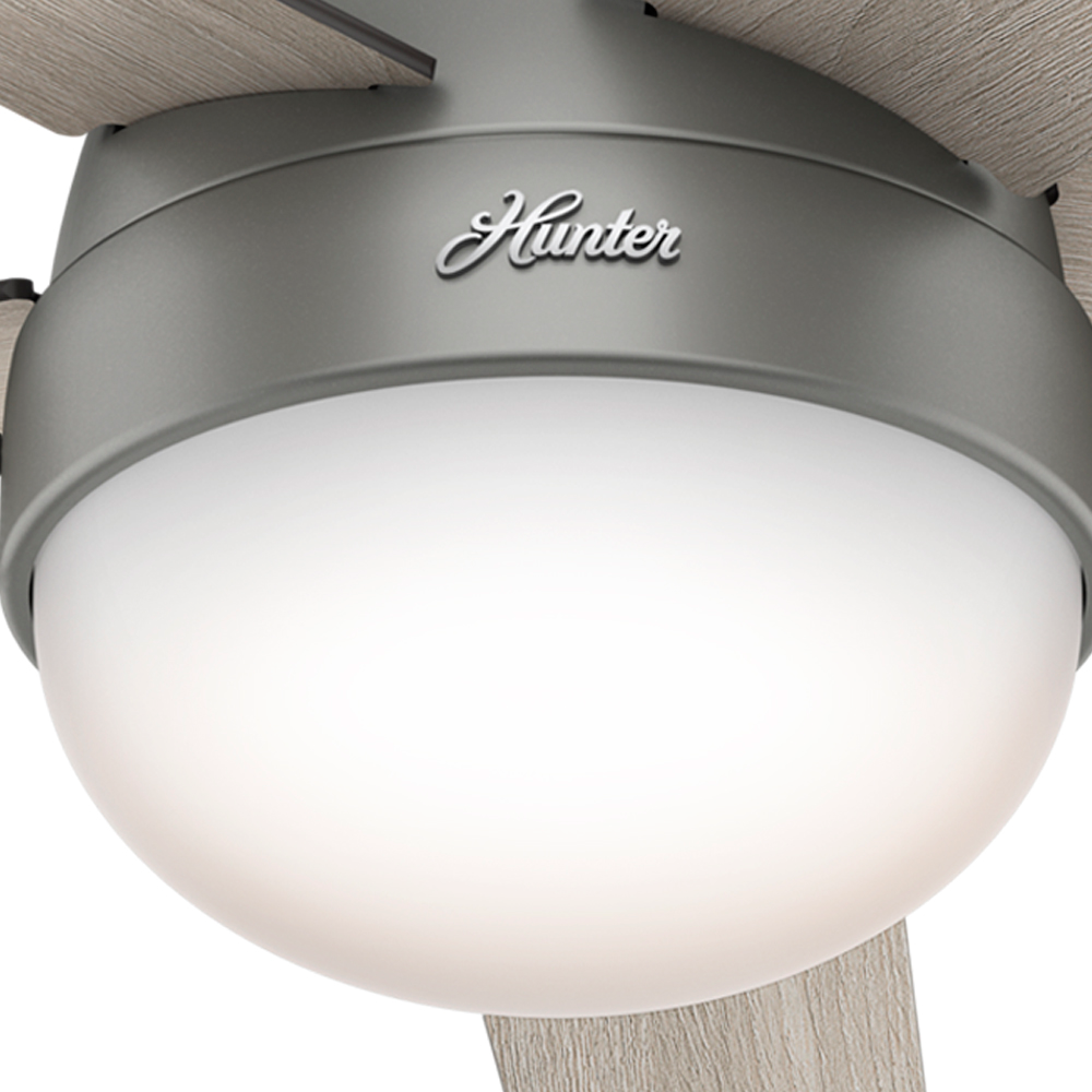 Hunter 46 inch Anslee Low Profile Ceiling Fan with LED Light Kit and Pull Chain Indoor Ceiling Fans Hunter   